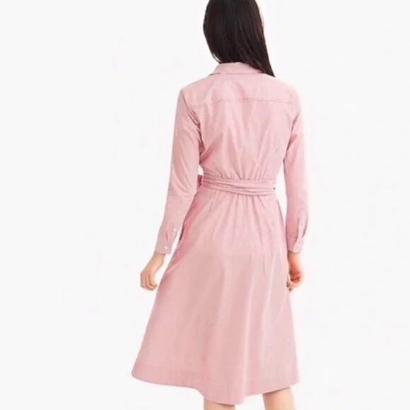 J. Crew Preppy Summer Red and White Striped Women’s Shirtdress, Size 4 - Picture 3 of 16